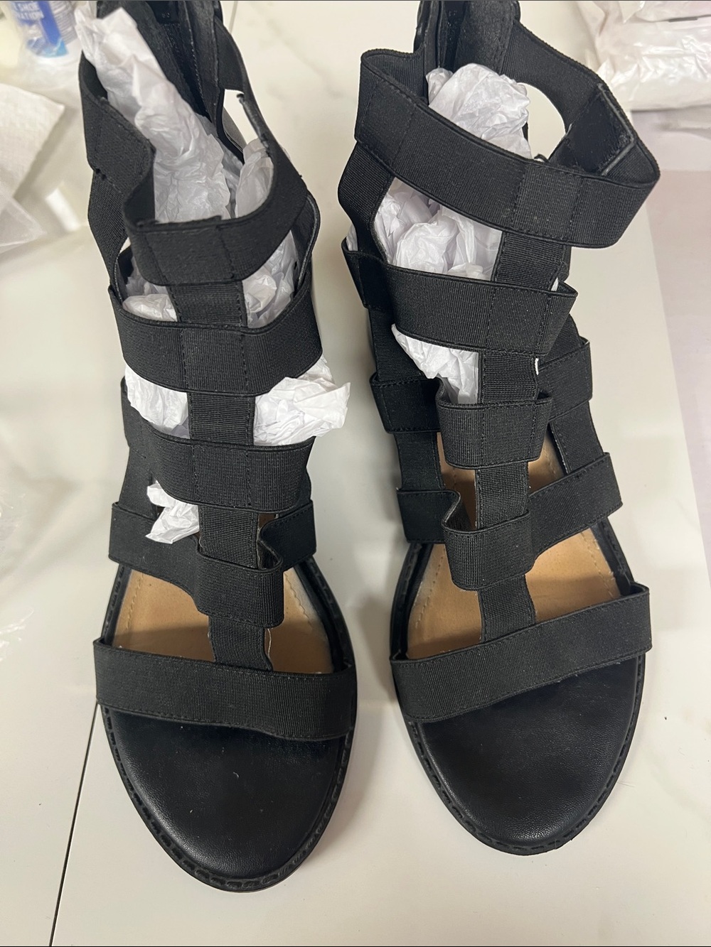 Women’s Black Strappy Gladiator Sandals